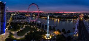 Flying over London